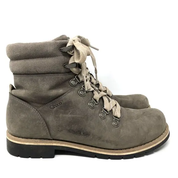 CHACO Cataluna Explorer Boots Womens 7.5 Morel Brown Leather Hiking Trail