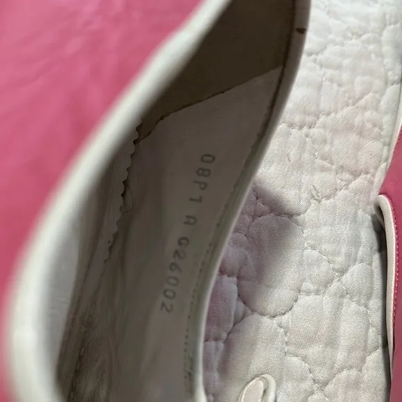 CHANEL VINTAGE Pink and White Women's Ballet Flat Shoes sz 42