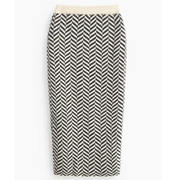 chevron pattern split hem skirt luxury elegant classic