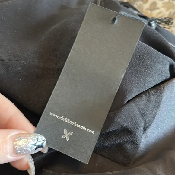 Christian Lacroix slip dress satin rhinestone detail elegant y2kluxury sz m