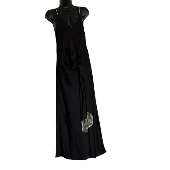 Christian Lacroix slip dress satin rhinestone detail elegant y2kluxury sz m