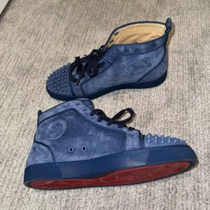 Christian Louboutin Blue Velvet High-Top