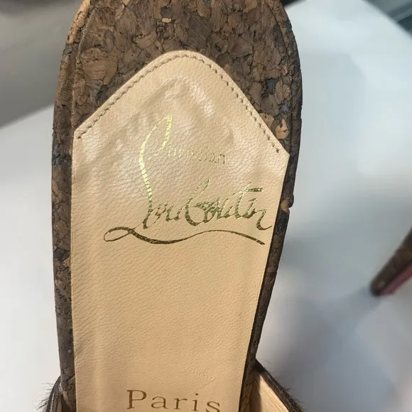 Christian Louboutin Leopard Print Women's Shoes. Heel tips are metal on purpose