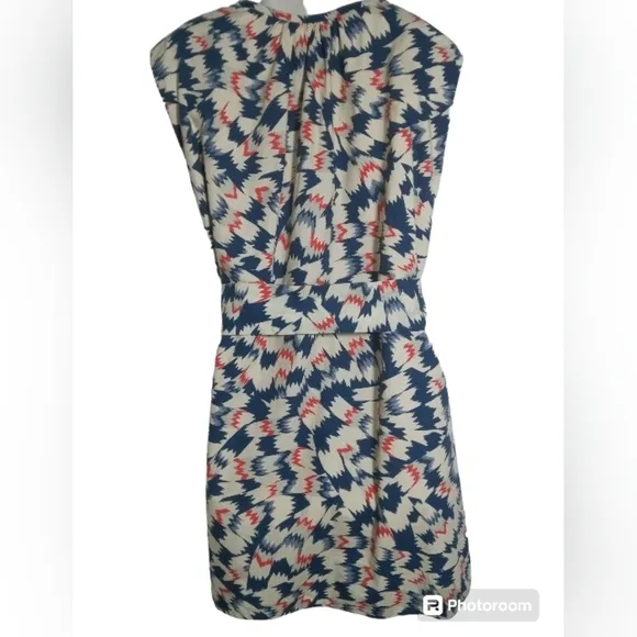 Chufy La Dolce Vita Mara Organic Cotton Multi Color Tie Neck Mini Dress …