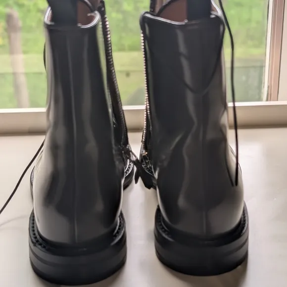 Church's Black Lace Up Boots with Sleek Leather