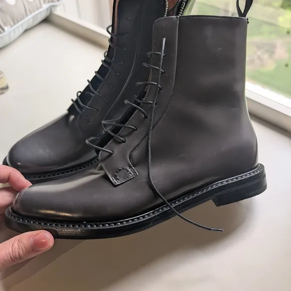 Church's Black Lace Up Boots with Sleek Leather