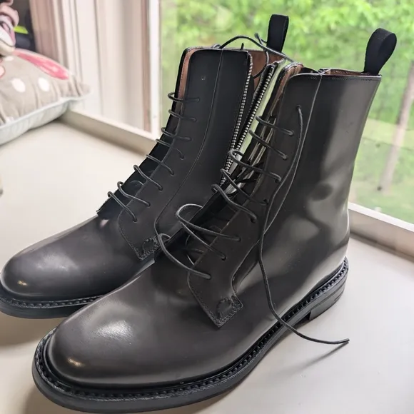 Church's Black Lace Up Boots with Sleek Leather