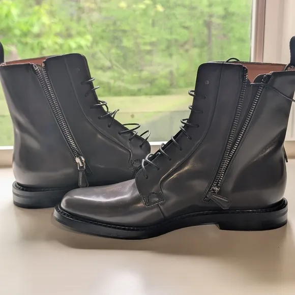 Church's Black Lace Up Boots with Sleek Leather