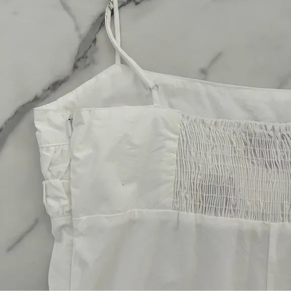Ciao Lucia Nera midi dress White sz Large cotton poplin coastal vacation getaway