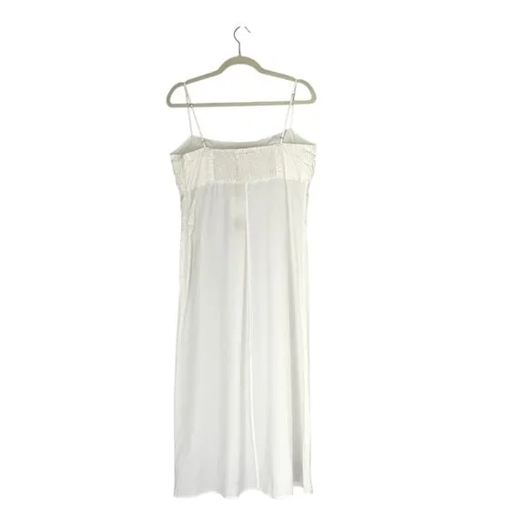 Ciao Lucia Nera midi dress White sz Large cotton poplin coastal vacation getaway