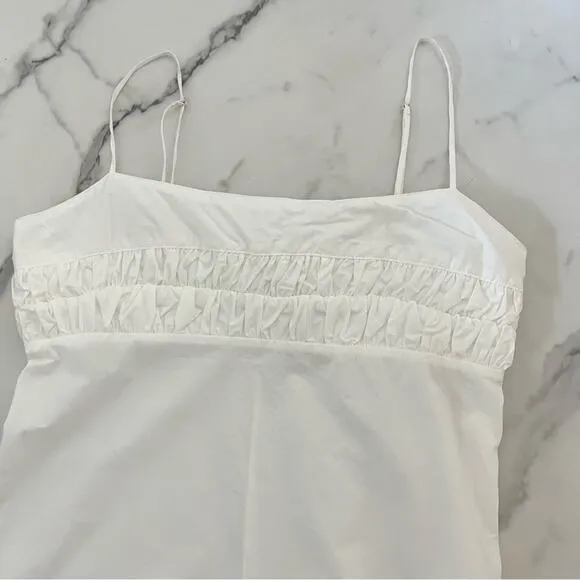 Ciao Lucia Nera midi dress White sz Large cotton poplin coastal vacation getaway