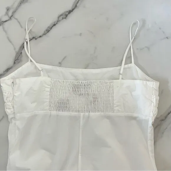 Ciao Lucia Nera midi dress White sz Large cotton poplin coastal vacation getaway
