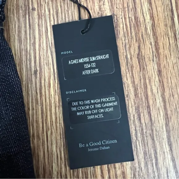 Citizens of Humanity COH NWT Agnes Mid Rise Slim Straight Jean after dark 25