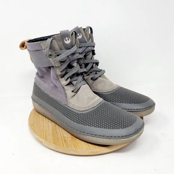 Clarks Boots Womens 8.5 Nature Star Wars Last Jedi Rey Ankle High Lace Up Shoes
