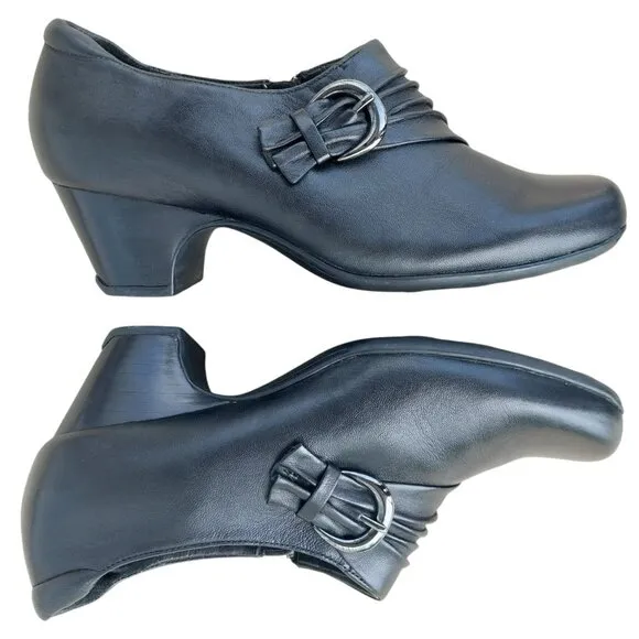 Clarks Everyday Active Air Leather Sugar Charm Shoes, Black, Size 7M