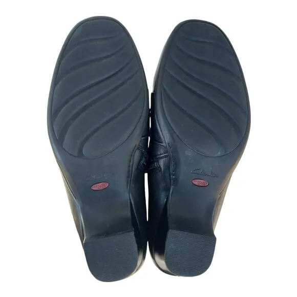 Clarks Everyday Active Air Leather Sugar Charm Shoes, Black, Size 7M