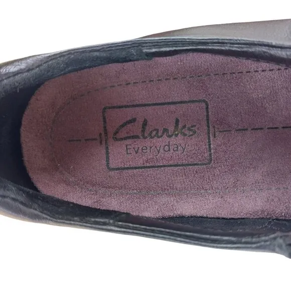 Clarks Everyday Active Air Leather Sugar Charm Shoes, Black, Size 7M