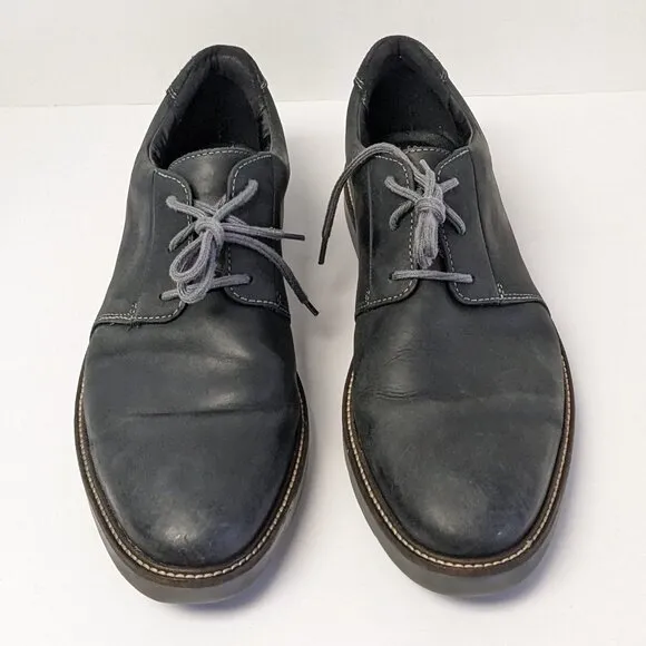 Clarks Grandin Plain Oxford, Black Leather, Men's 13 M