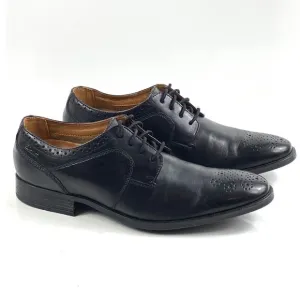 Clarks Kalden Edge Black Leather Oxford Shoes