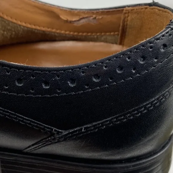 Clarks Kalden Edge Black Leather Oxford Shoes