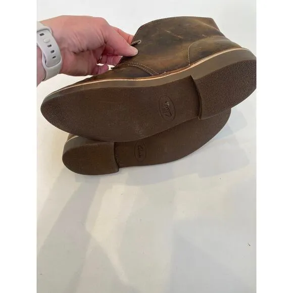 Clarks Men’s Brown Bushacre Chukka Leather Lace Up Shoes EUC Sz 11M Cushioned