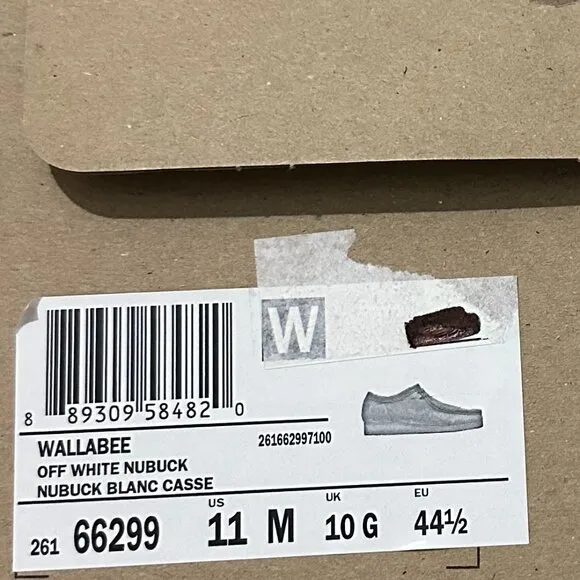 Clarks Originals Wallabee Moccasin Off White Leather Casual Shoes