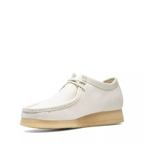 Clarks Originals Wallabee Moccasin Off White Leather Casual Shoes