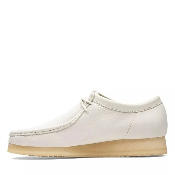 Clarks Originals Wallabee Moccasin Off White Leather Casual Shoes