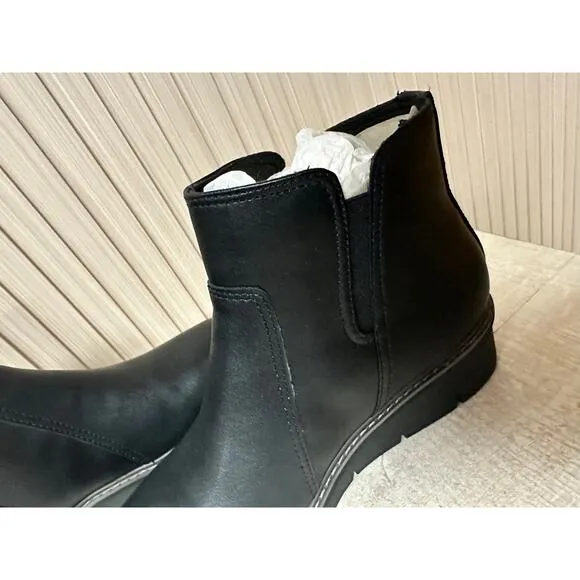 Clarks Womens Airabell Zip Leather Ankle Wedge Boots Sz 11M