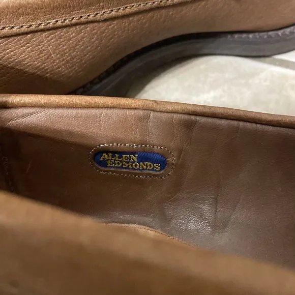 CLEAN Allen Edmonds Hamilton Men’s 7.5D Boar Leather Slip On Loafer Shoes VIBRAM