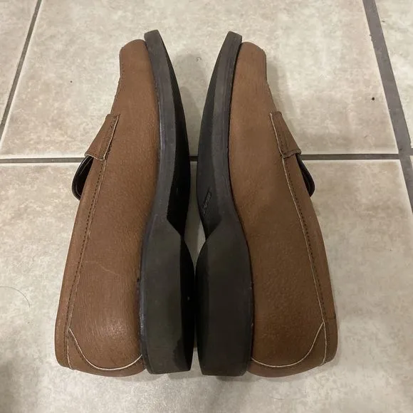 CLEAN Allen Edmonds Hamilton Men’s 7.5D Boar Leather Slip On Loafer Shoes VIBRAM