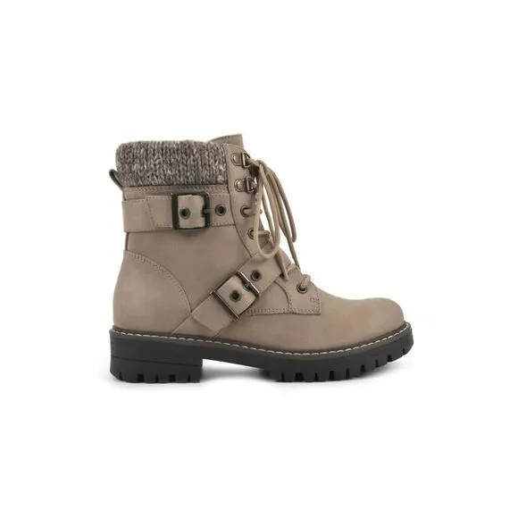 Cliffs By White Mountain Marlee Combat Boots Women's US 8 Beige Ankle ZPO2533