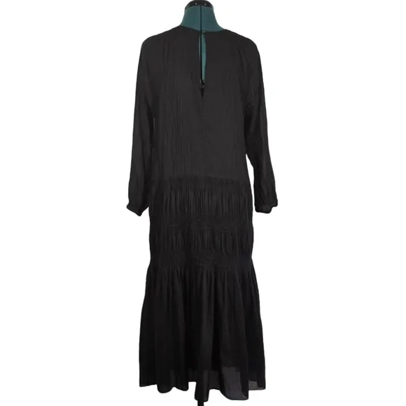CLOSED Minimalist Scoop Neck Long Dress Maxi Dress Cotton Black XS
