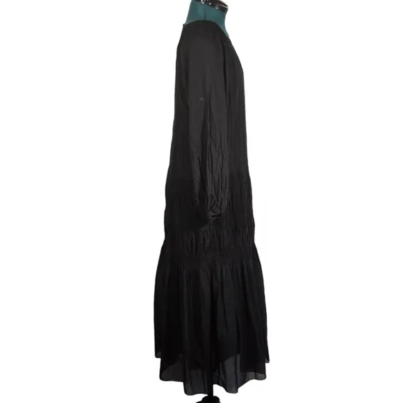 CLOSED Minimalist Scoop Neck Long Dress Maxi Dress Cotton Black XS