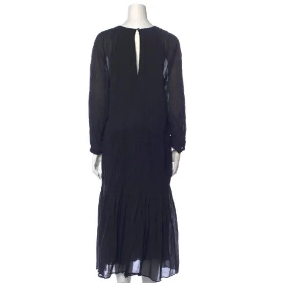 CLOSED Minimalist Scoop Neck Long Dress Maxi Dress Cotton Black XS