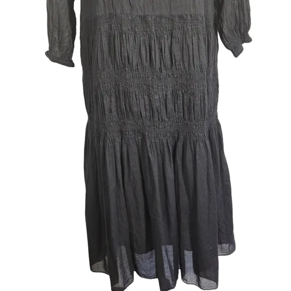 CLOSED Minimalist Scoop Neck Long Dress Maxi Dress Cotton Black XS