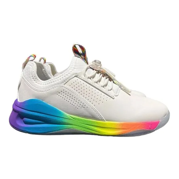 Clove Shoes Men’s 8 White Rainbow Sneakers Healthcare Nursing Pride Colorful
