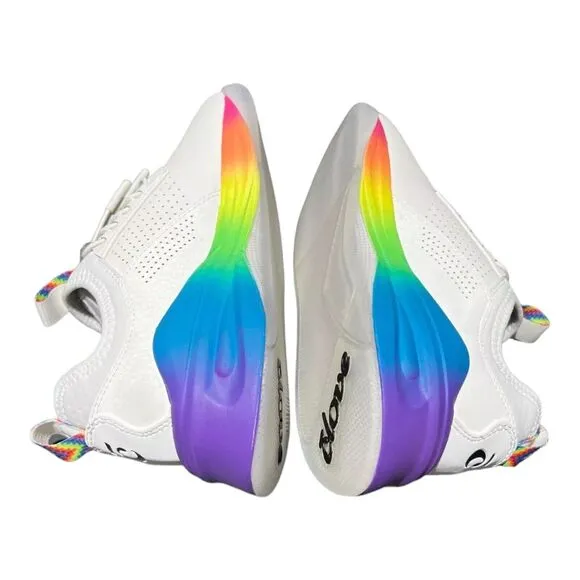 Clove Shoes Men’s 8 White Rainbow Sneakers Healthcare Nursing Pride Colorful