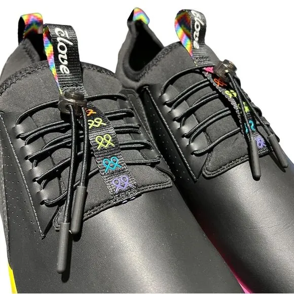 Clove Sneakers Men’s 13 Black Rainbow Healthcare Nurse Pride Colorful Shoes