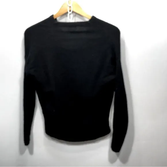 Club Monaco 100% Cashmere Black Wide Cowl Neck Sweater XS  Classic Minimalist