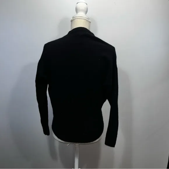 Club Monaco 100% Cashmere Black Wide Cowl Neck Sweater XS  Classic Minimalist