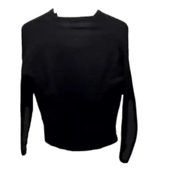 Club Monaco 100% Cashmere Black Wide Cowl Neck Sweater XS  Classic Minimalist