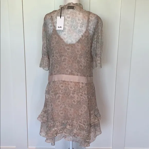 COACH 1941 LUXURY SILK AMERICANA PRINT TIERED DRESS SIZE 4