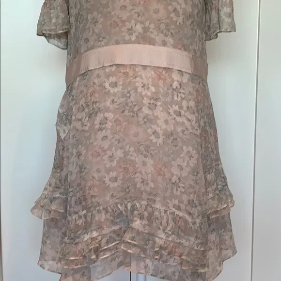 COACH 1941 LUXURY SILK AMERICANA PRINT TIERED DRESS SIZE 4