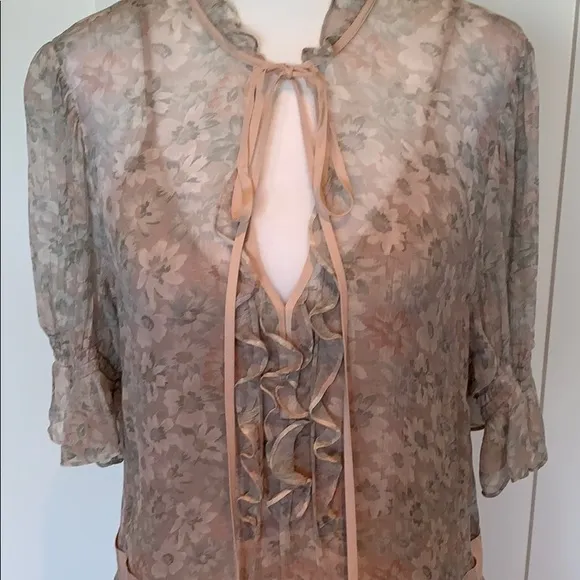 COACH 1941 LUXURY SILK AMERICANA PRINT TIERED DRESS SIZE 4