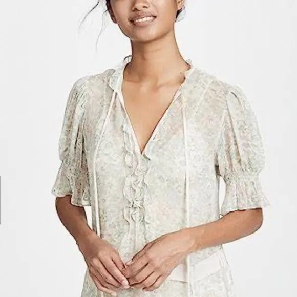 COACH 1941 LUXURY SILK AMERICANA PRINT TIERED DRESS SIZE 4