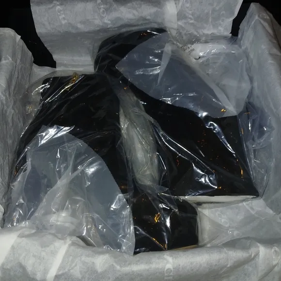 Coach, Chic Black Suede Ankle Boots, size 5.5 New In Box!