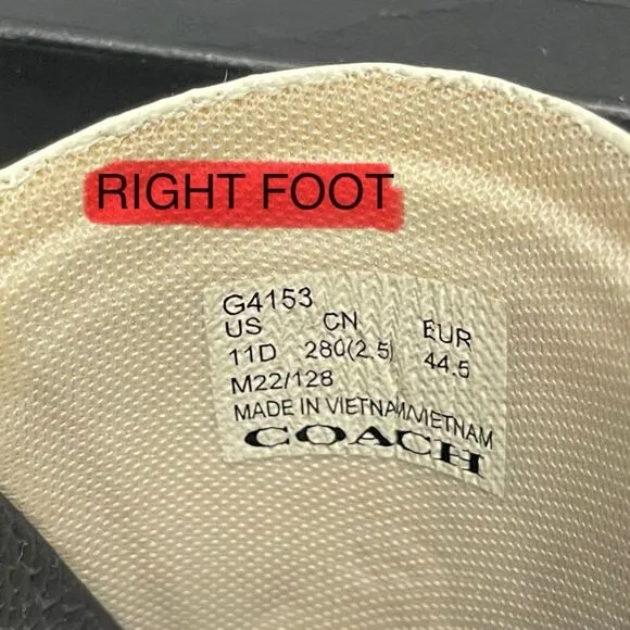 Coach Men’s Signature Coated Canvas Pool Slide Slippers **MISMATCHED**