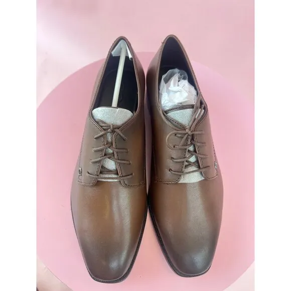 Coach Metropolitan Derby Saddle Brown Leather Shoe Men's 8.5