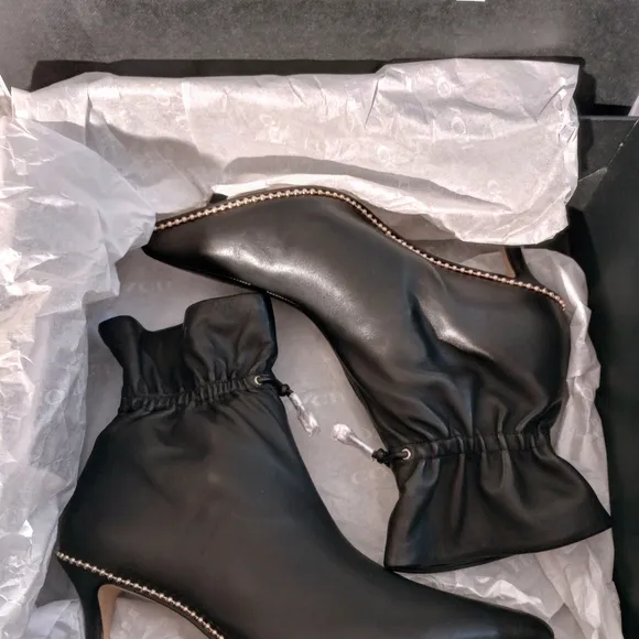 Coach Women's Black Leather Ankle Boots